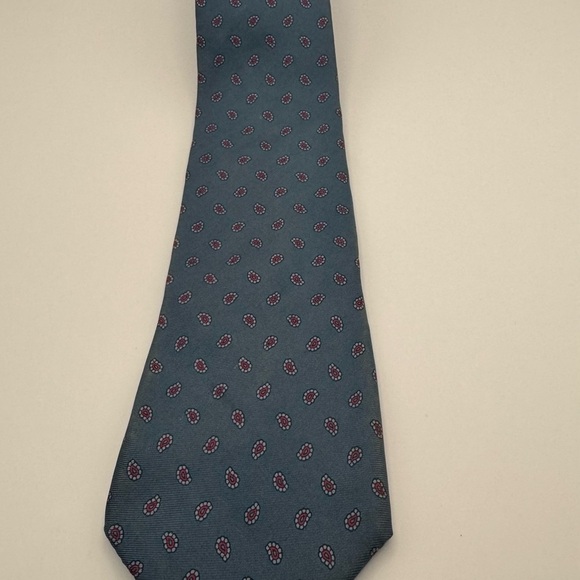 Vintage Hathaway Mens Silk Blue  /Red/White  Tie Pre-owned Style #WPL125 - Picture 7 of 7